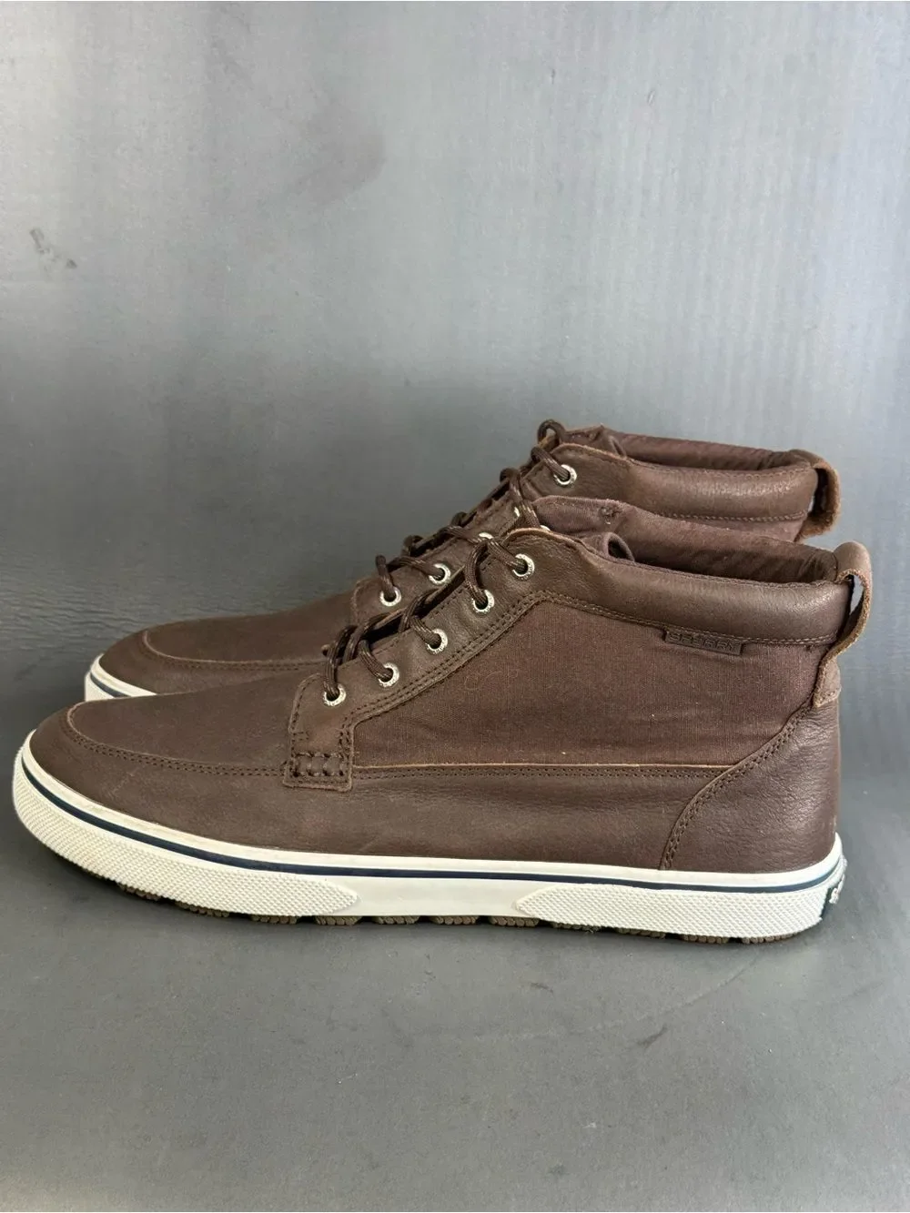 Sperry Men's Halyard Sneakerboot shoes brown size 13